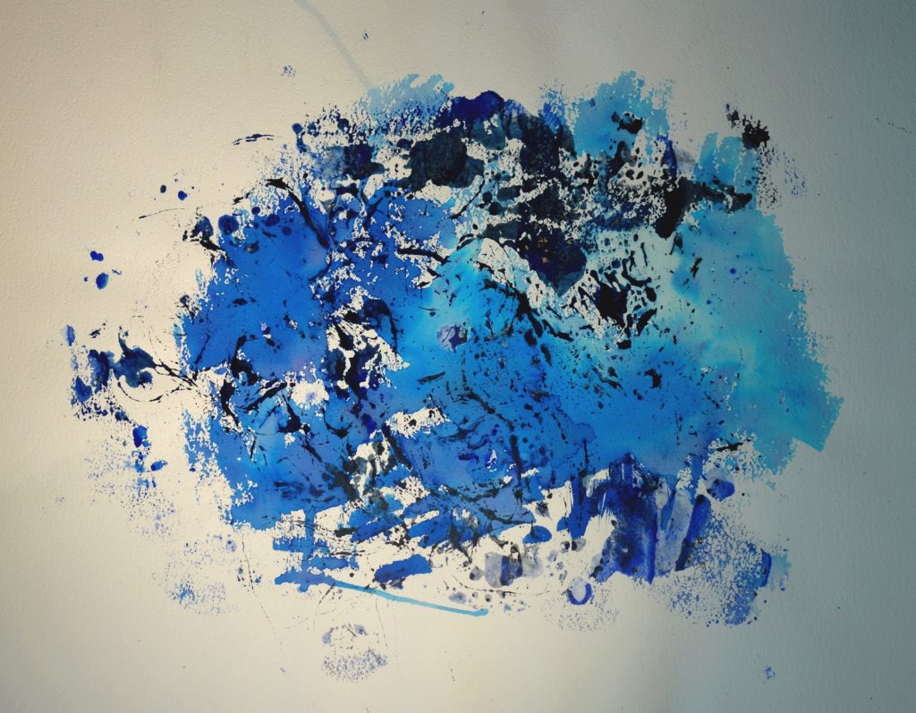 encre et aquarelle "lettres persannes" format 60/40