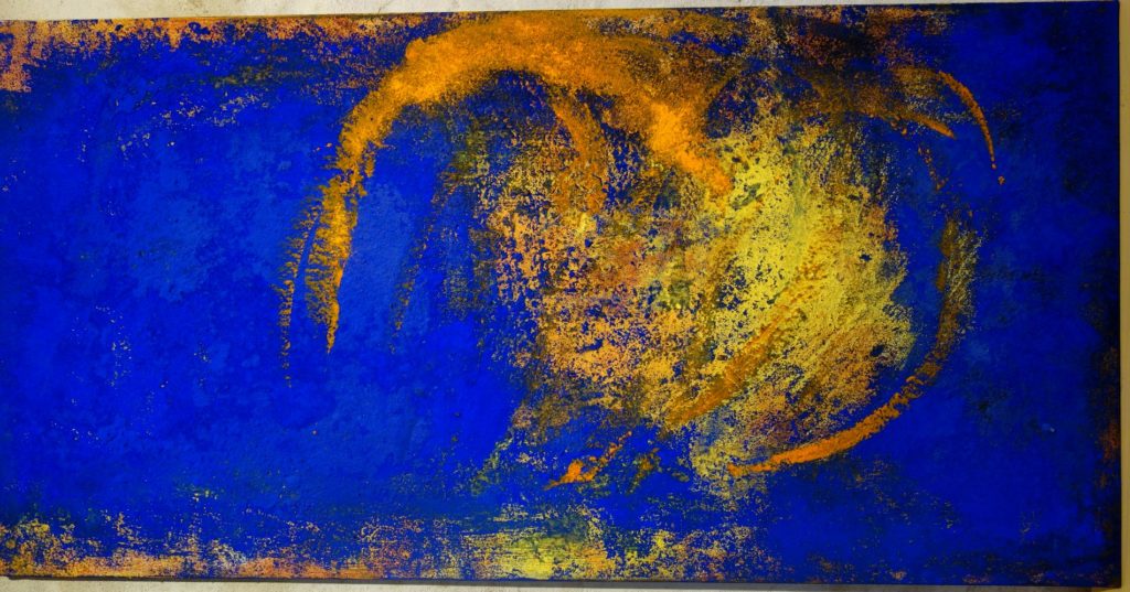 Anne-Marie DERRIEN tourbillons de pigments format 50/60